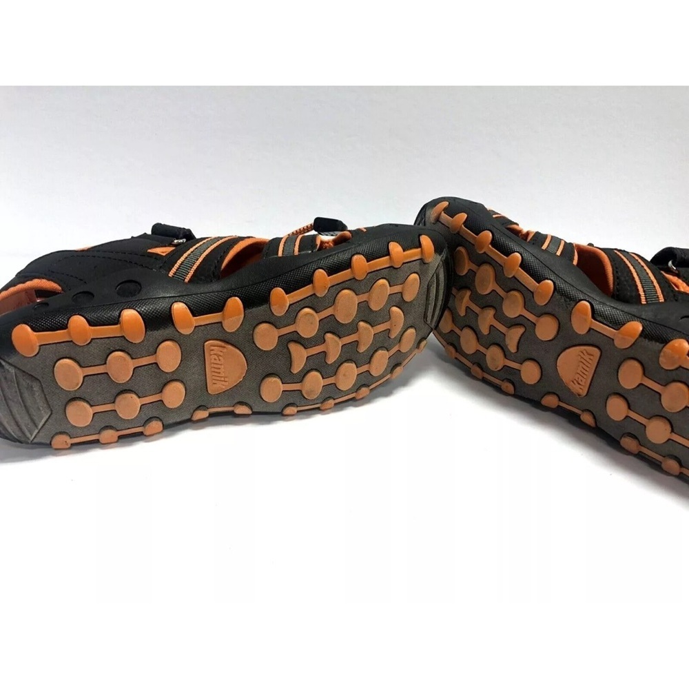 Kamik Big Kids’ Crab, Black/Orange Fisherman Sandals, Boys’ Size 6 M. - Picture 6 of 7